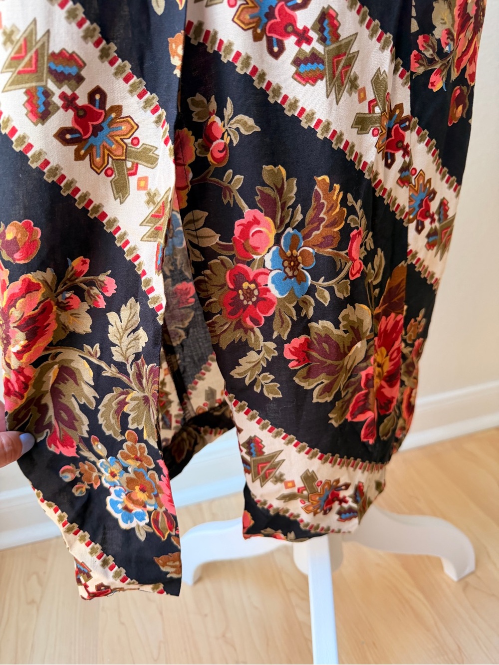 Vintage Nina Piccalino Floral Southwestern Midi Dress Romantic Folk Festival - Picture 9 of 12
